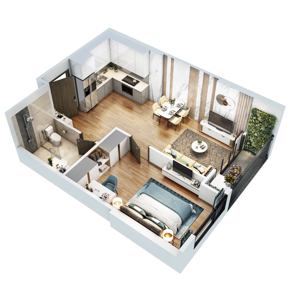 Tổng quan về căn hộ 1 phòng ngủ tại Vinhomes Smart City