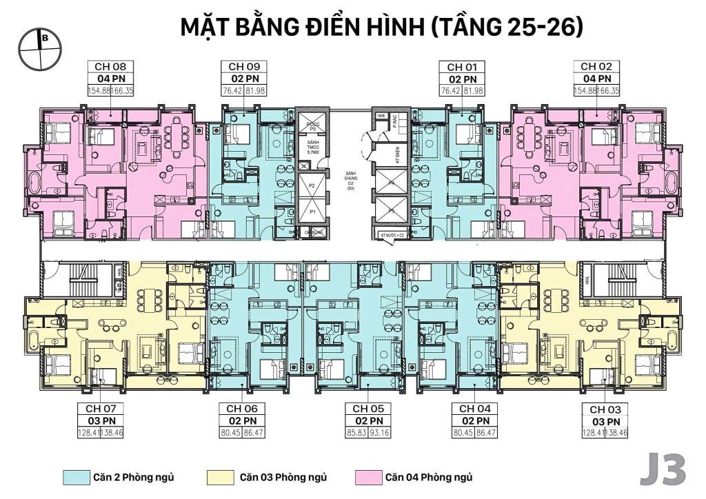 Mặt bằng và thiết kế căn hộ chung cư Jade Square