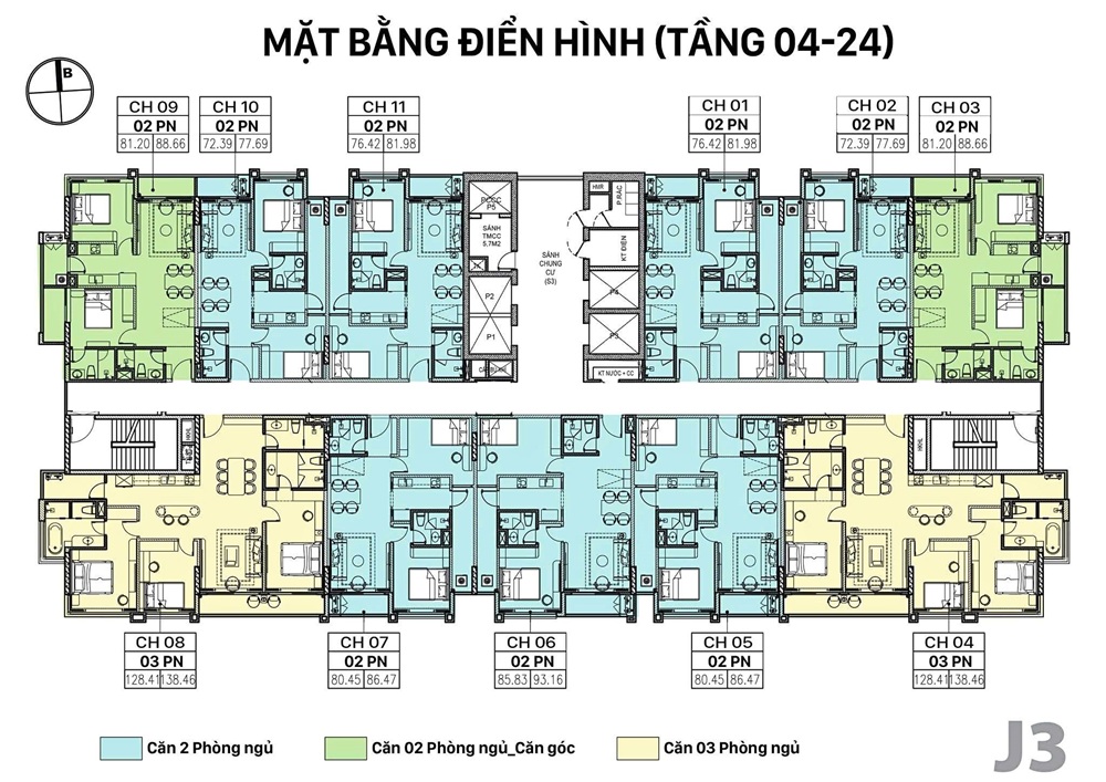 Mặt bằng và thiết kế căn hộ chung cư Jade Square